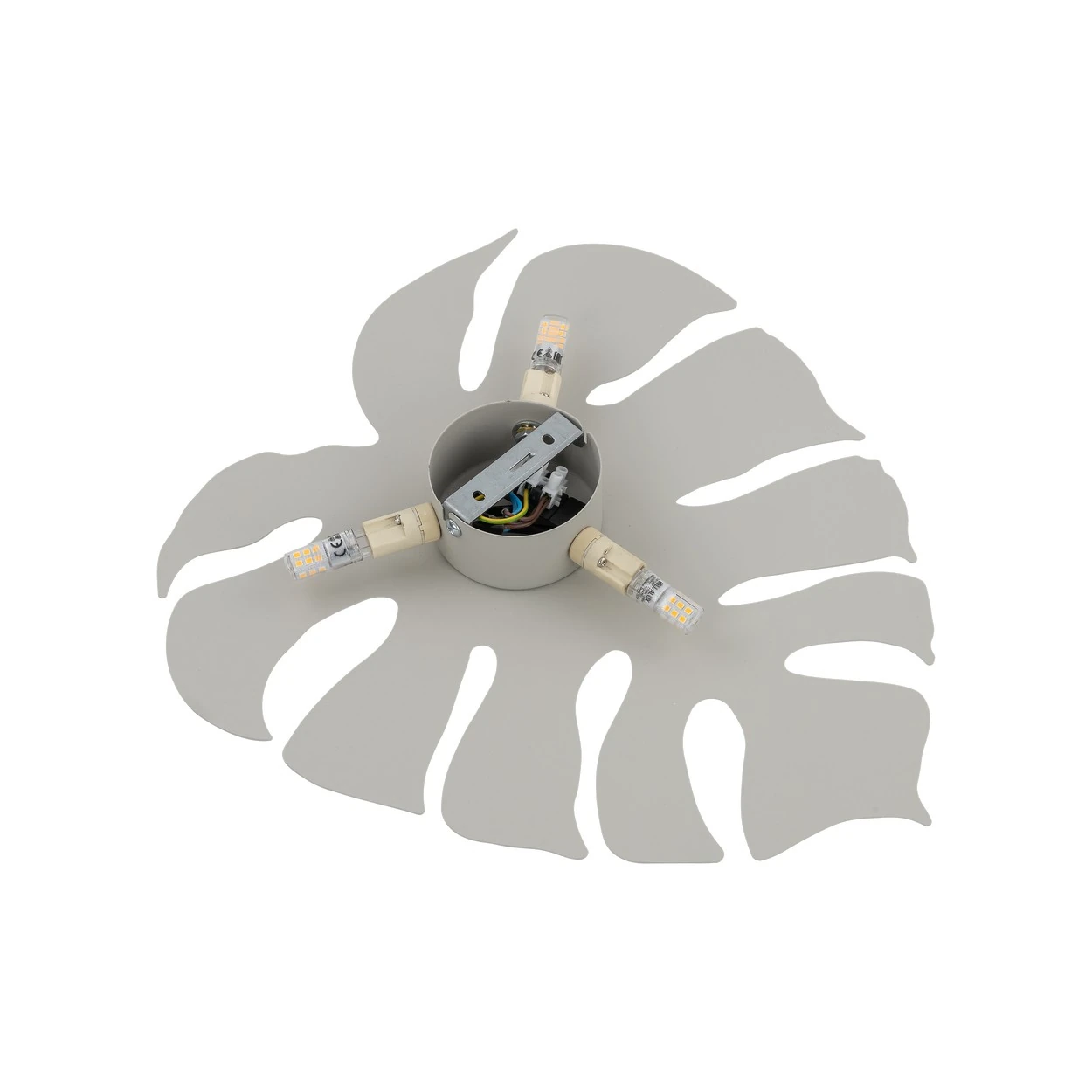 Wall light 3xG9 – leaf shape, beige, decorative accent