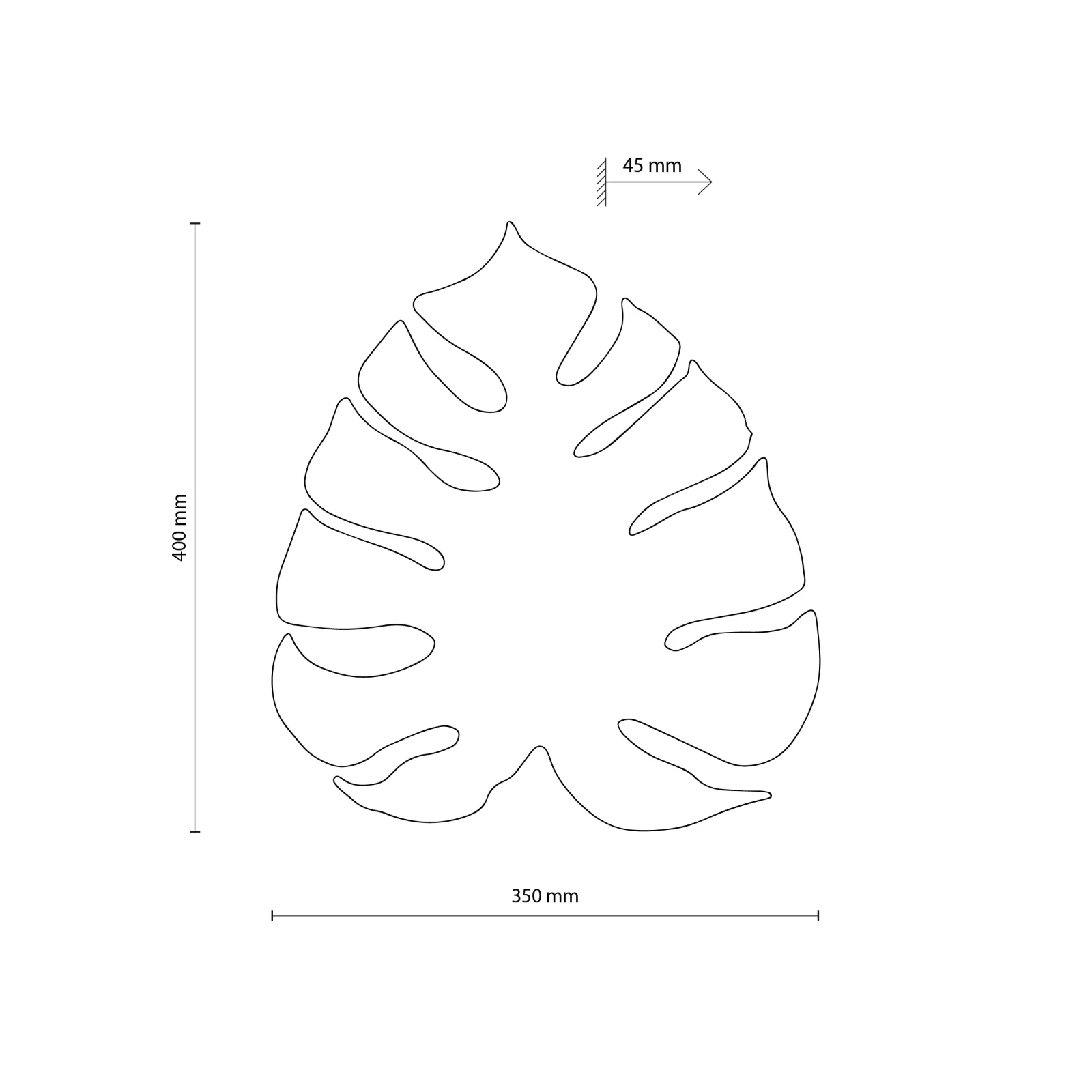 Wall light 3xG9 – leaf shape, beige, decorative accent