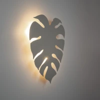 Wall light 3xG9 – leaf shape, beige, decorative accent - Image 1