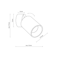 Ceiling light 10 W – white GU10 spotlight, adjustable angle - Image 6