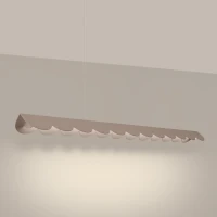 Pakabinamas šviestuvas 131 cm / 16W – linijinis, pilkai ruda, LED - Nuotrauka 1