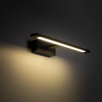 GALLERY LED wall light 12 W – linear, black, IP44 - Image 1