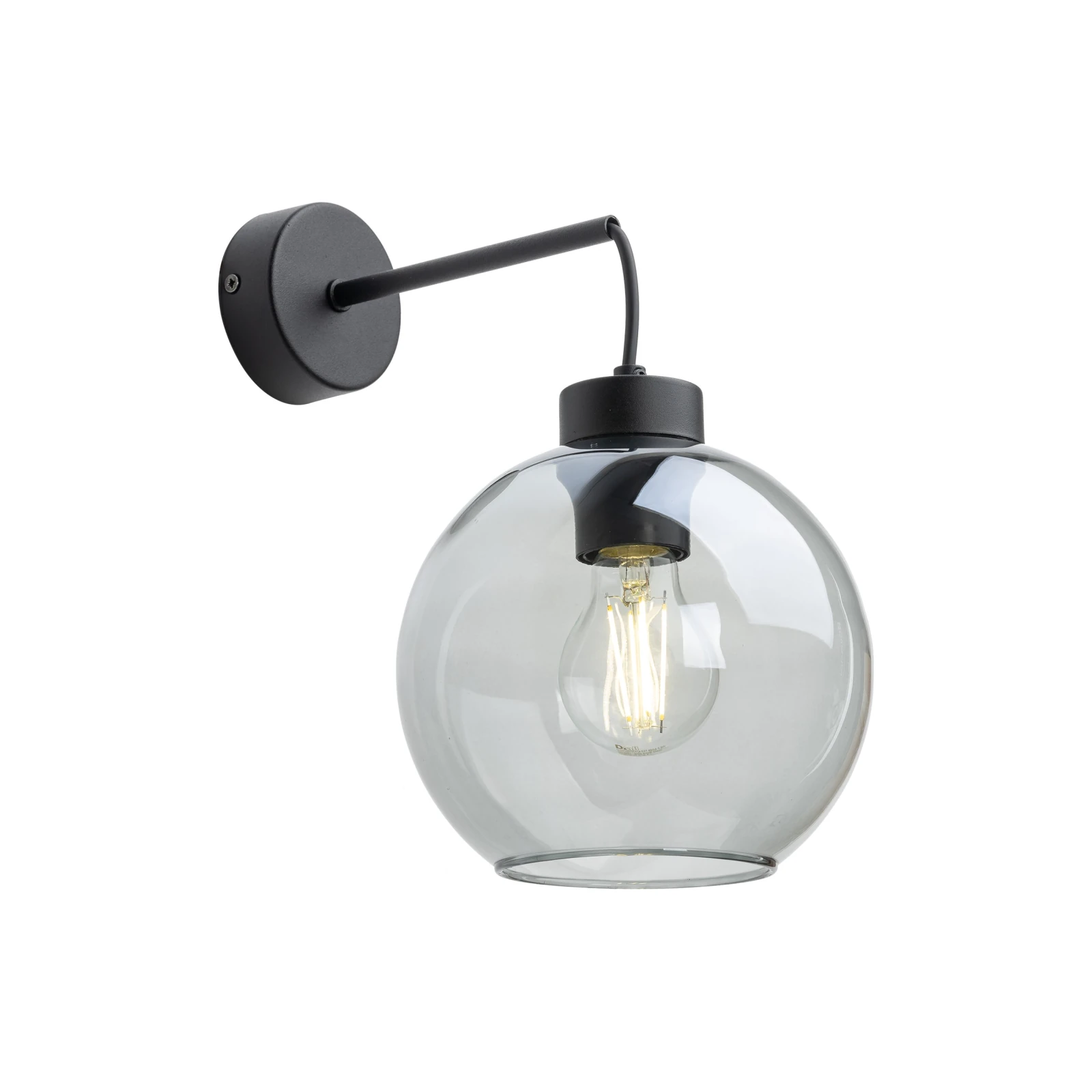 CUBUS 15 W wall light – graphite glass, black base