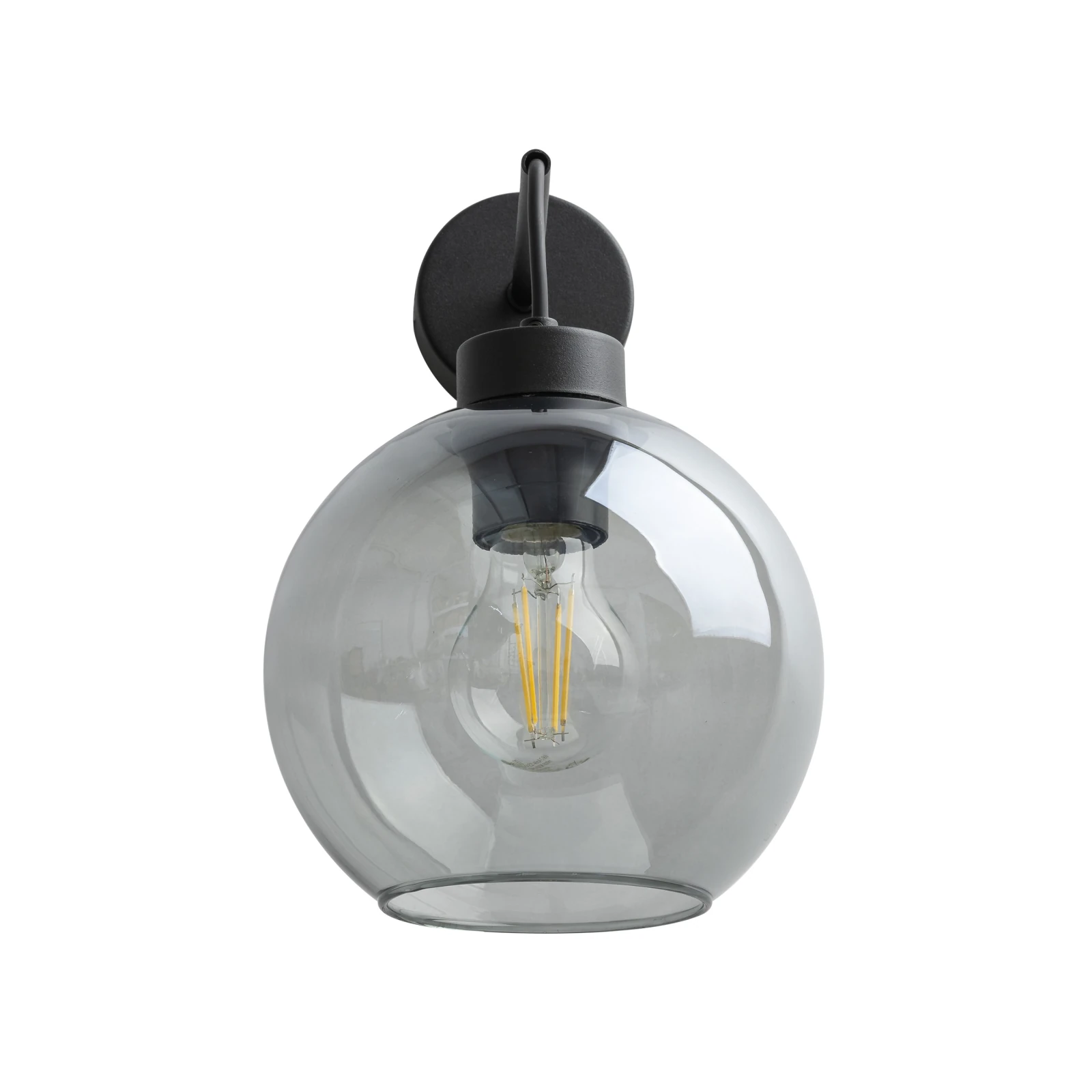 CUBUS 15 W wall light – graphite glass, black base