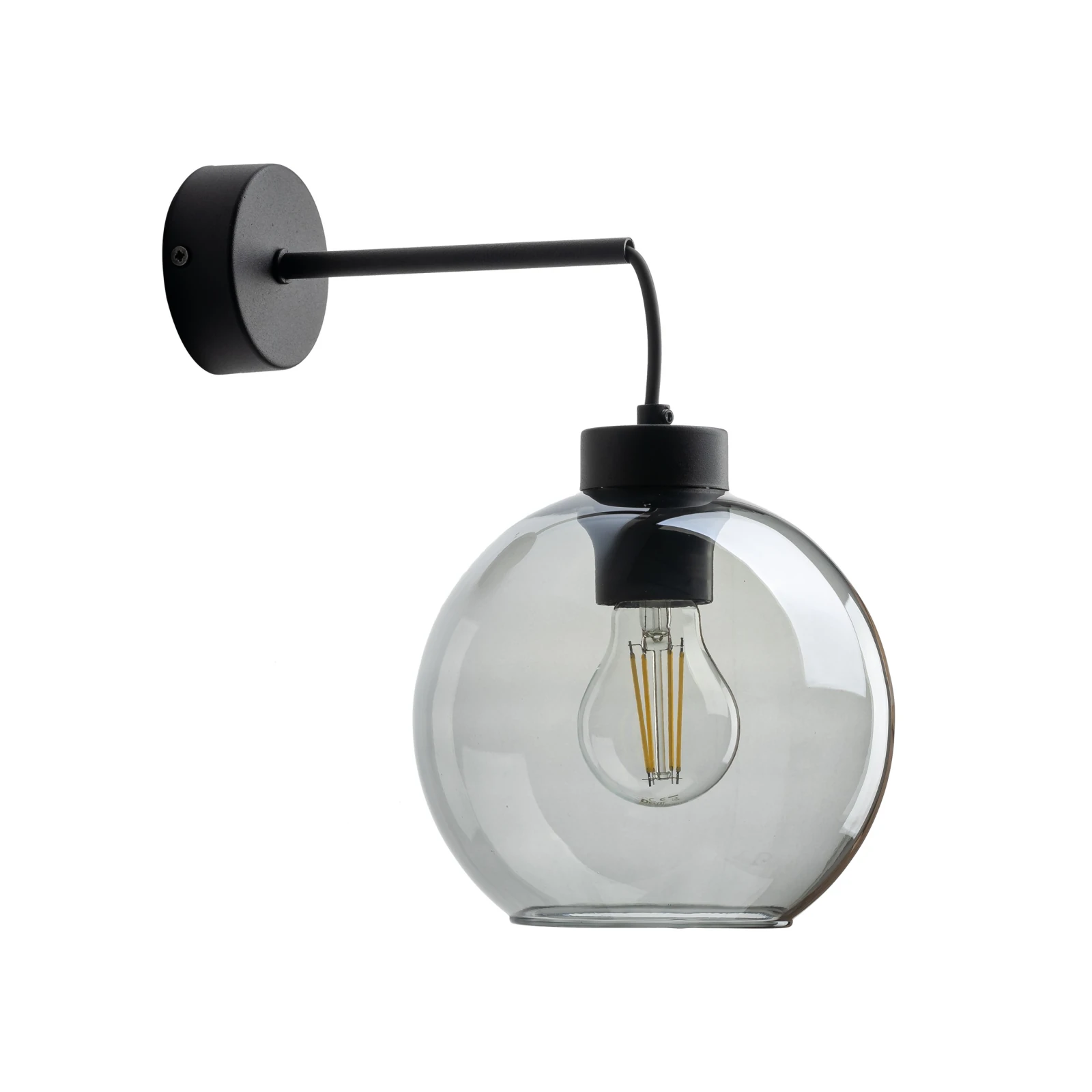 CUBUS 15 W wall light – graphite glass, black base