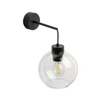 CUBUS 15 W wall light – clear glass, black base - Image 3