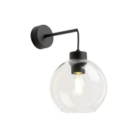 CUBUS 15 W wall light – clear glass, black base - Image 4