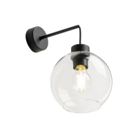 CUBUS 15 W wall light – clear glass, black base - Image 7