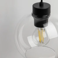 CUBUS 15 W wall light – clear glass, black base - Image 2