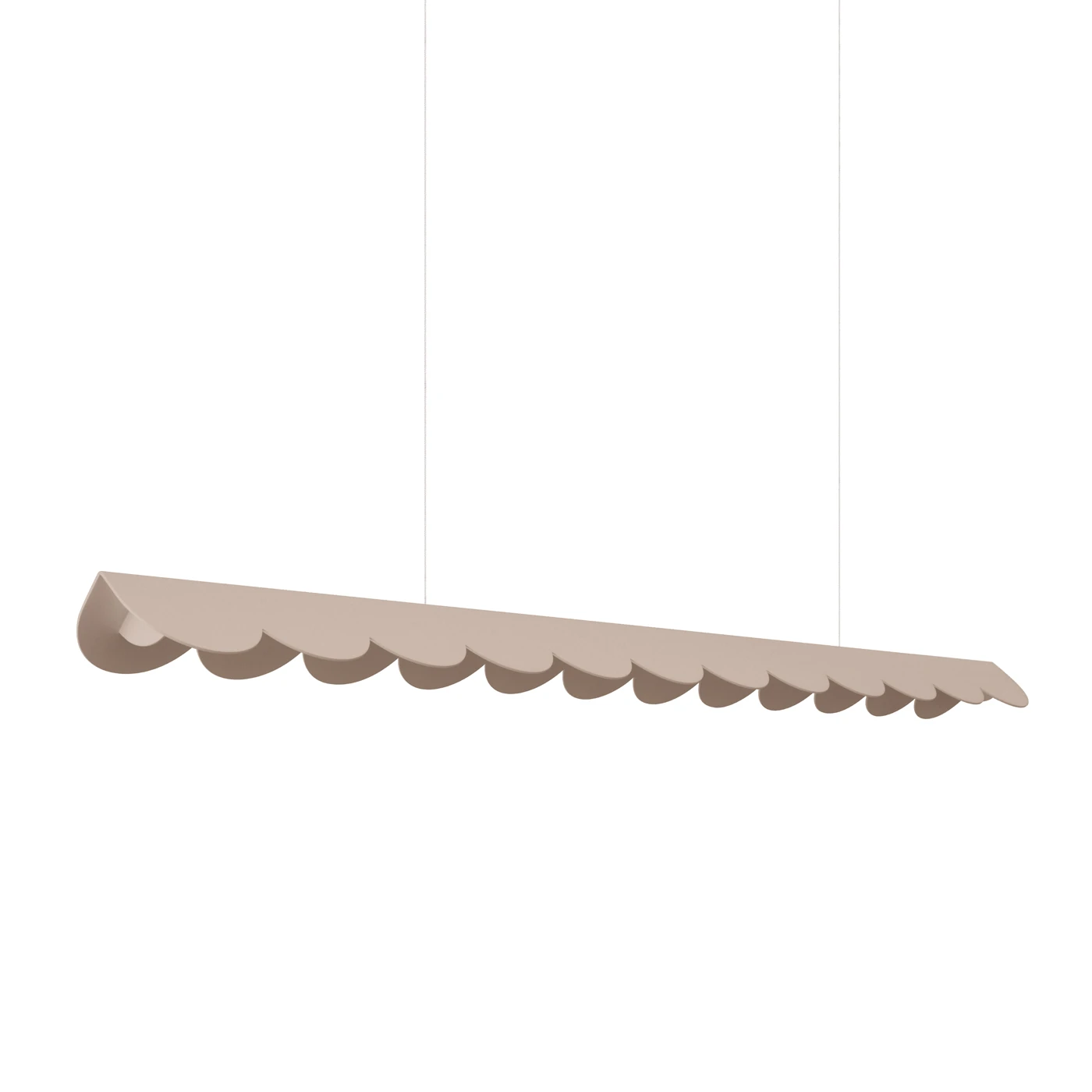 Pendant lamp 131 cm – scalloped, taupe, CRI98 LED