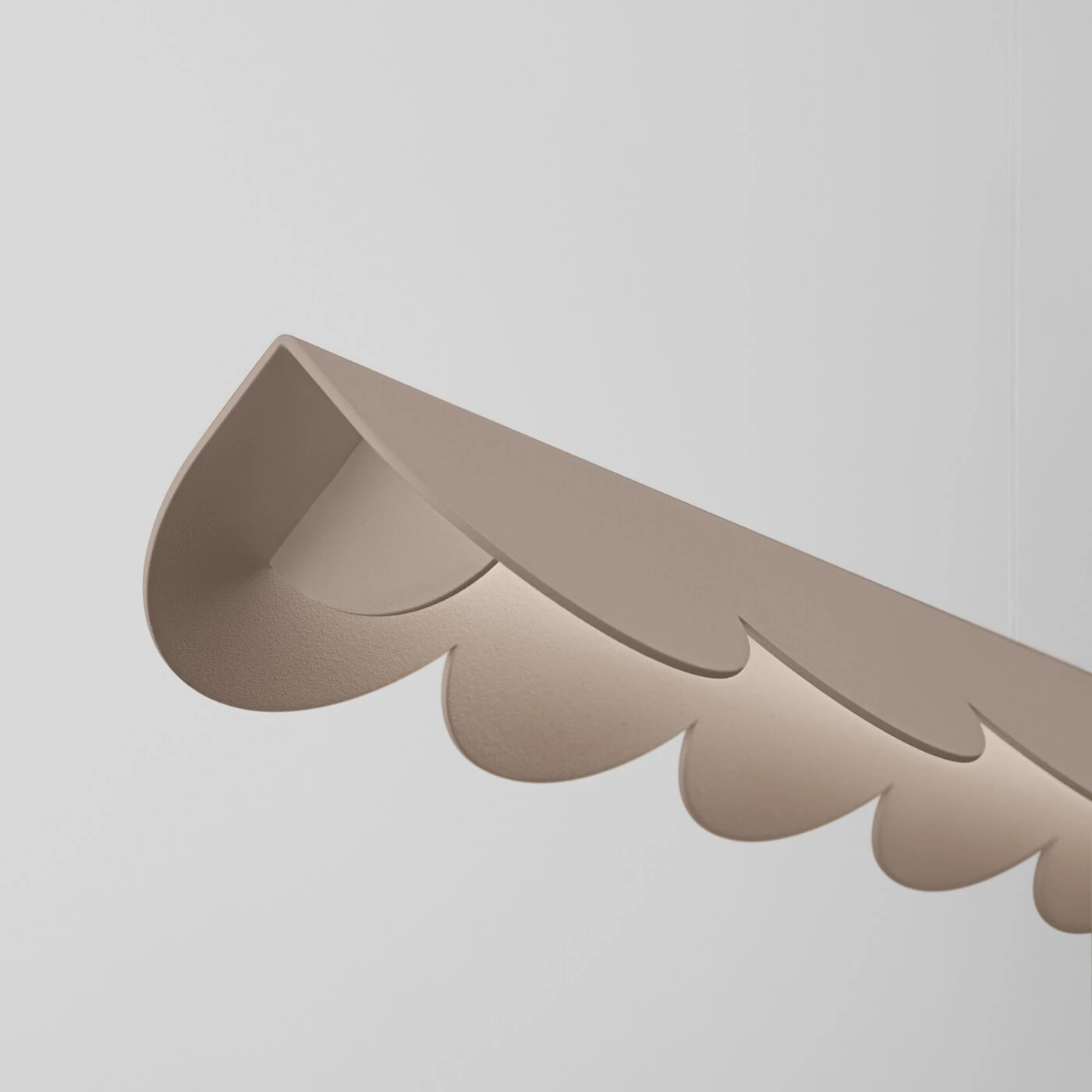 Pendant lamp 131 cm – scalloped, taupe, CRI98 LED