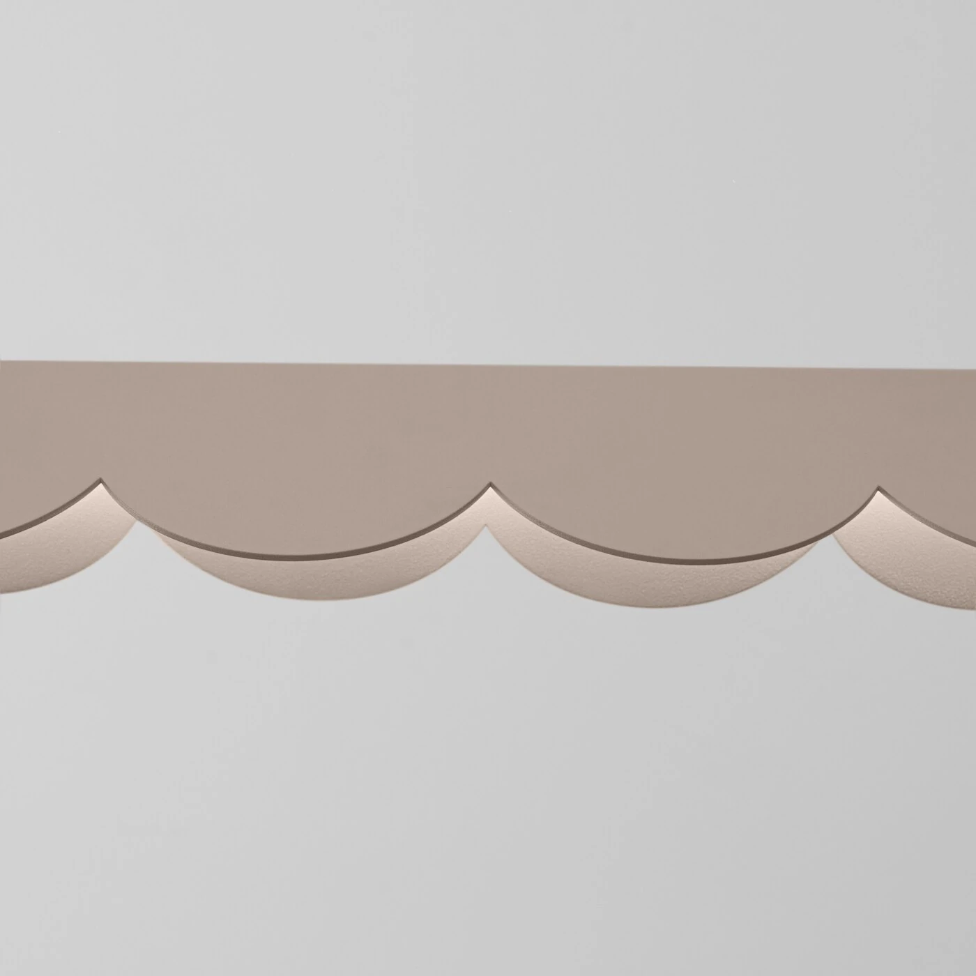 Pendant lamp 131 cm – scalloped, taupe, CRI98 LED