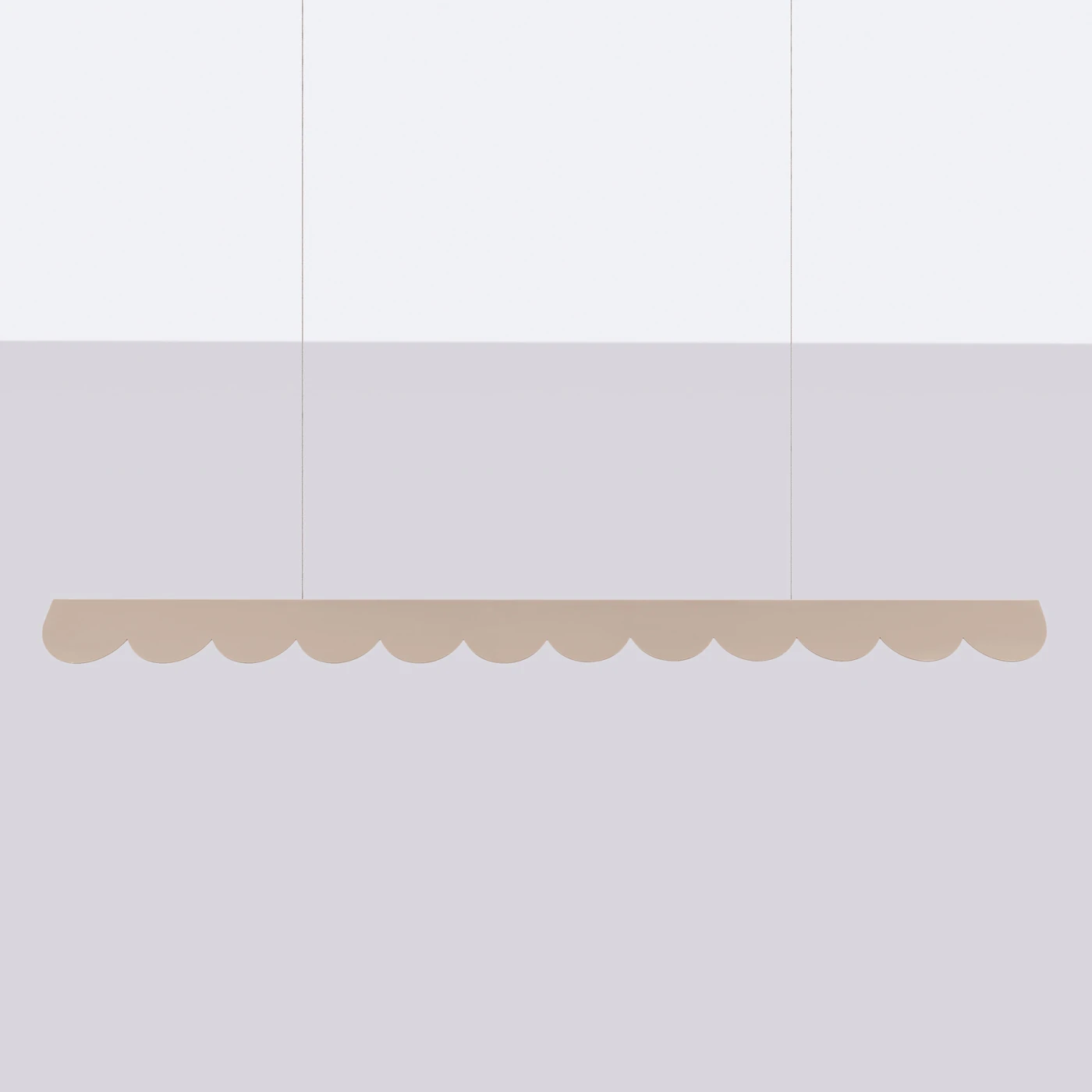 Pendant lamp 131 cm – scalloped, taupe, CRI98 LED