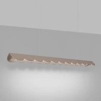 Pendant lamp 131 cm – scalloped, taupe, CRI98 LED - Image 1