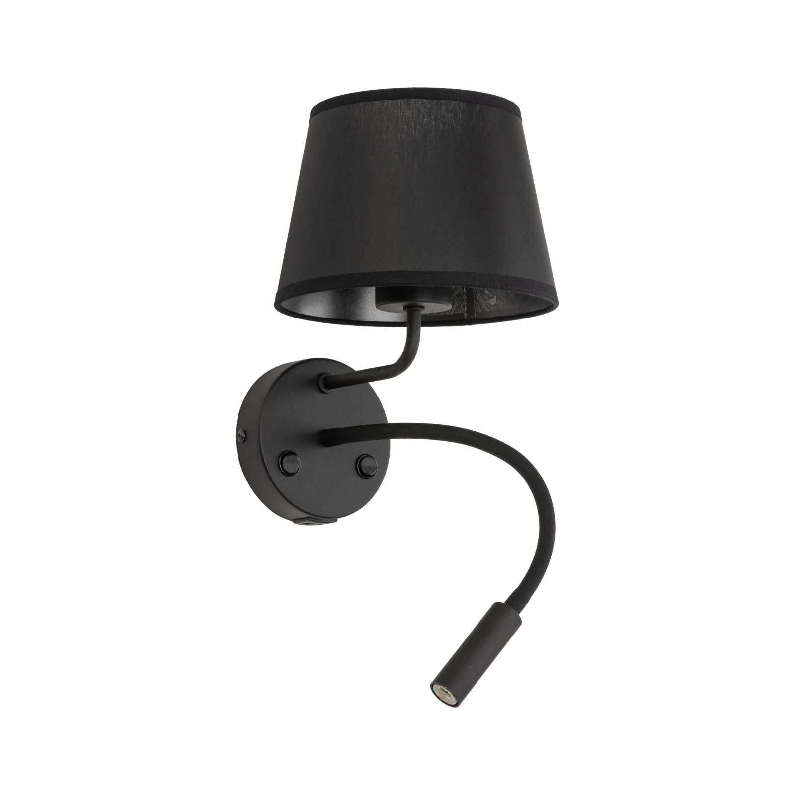 MAJA sieninis šviestuvas 15 W + 8 W, juodas, su USB