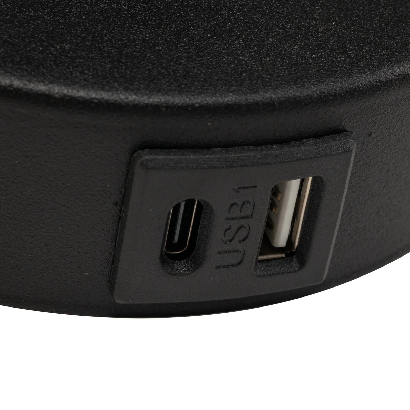 MAJA sieninis šviestuvas 15 W + 8 W, juodas, su USB