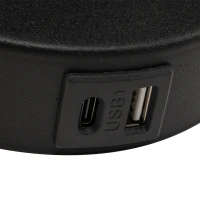 MAJA sieninis šviestuvas 15 W + 8 W, juodas, su USB - Nuotrauka 5