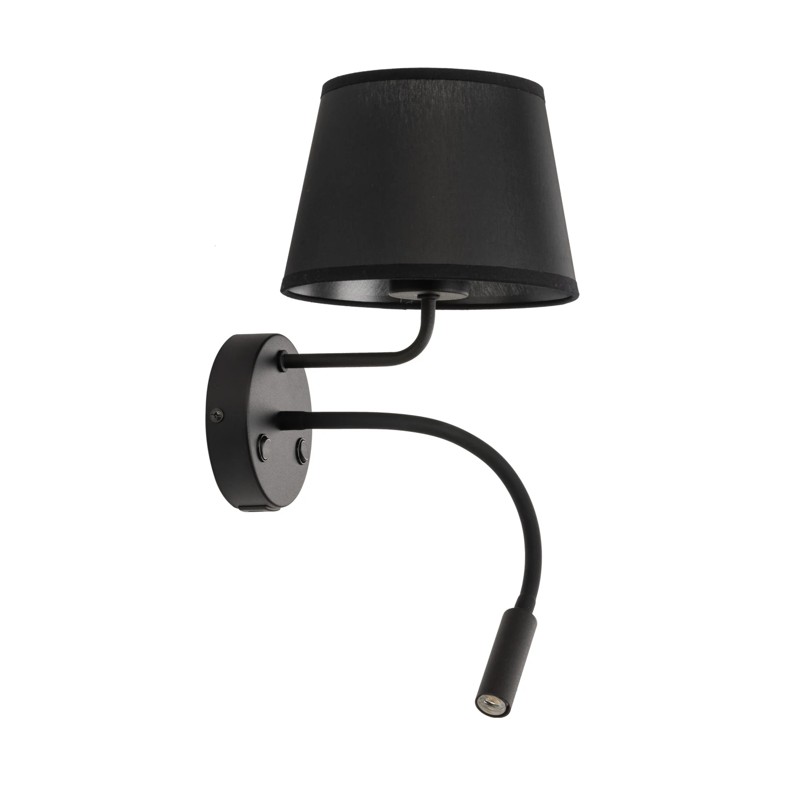 MAJA sieninis šviestuvas 15 W + 8 W, juodas, su USB