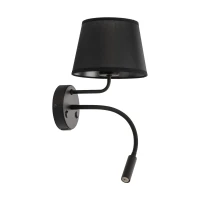 MAJA sieninis šviestuvas 15 W + 8 W, juodas, su USB - Nuotrauka 6