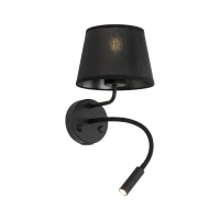 MAJA sieninis šviestuvas 15 W + 8 W, juodas, su USB - Nuotrauka 7