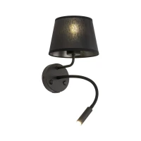MAJA sieninis šviestuvas 15 W + 8 W, juodas, su USB - Nuotrauka 8