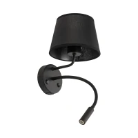 MAJA sieninis šviestuvas 15 W + 8 W, juodas, su USB - Nuotrauka 9