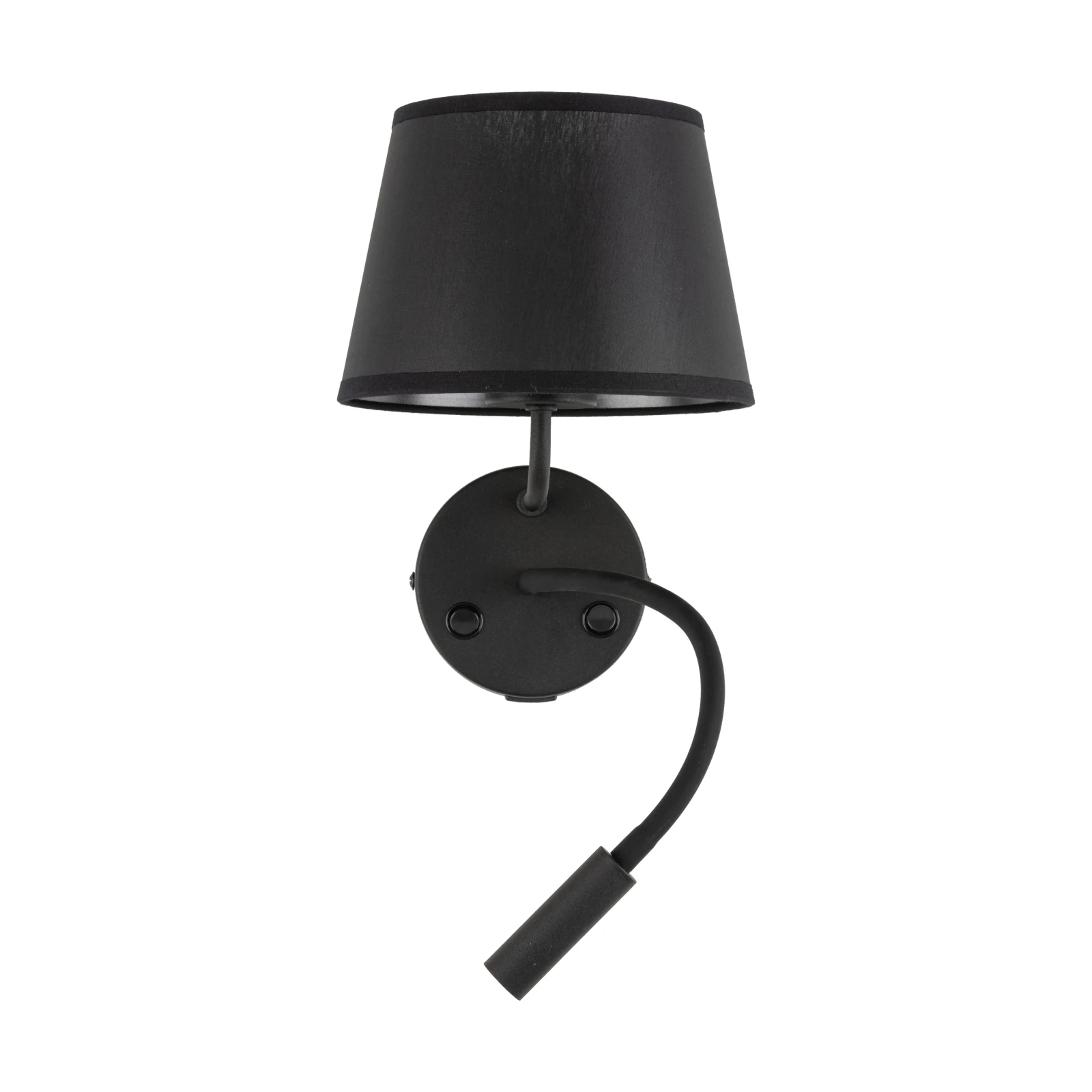 MAJA sieninis šviestuvas 15 W + 8 W, juodas, su USB