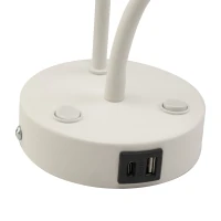 MAJA 15 W + 8 W wall light – round, white, USB and reading light - Image 4
