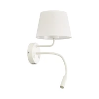 MAJA 15 W + 8 W wall light – round, white, USB and reading light - Image 6