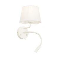 MAJA 15 W + 8 W wall light – round, white, USB and reading light - Image 8