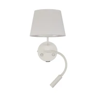 MAJA 15 W + 8 W wall light – round, white, USB and reading light - Image 10
