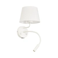 MAJA 15 W + 8 W wall light – round, white, USB and reading light - Image 2