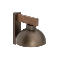 OSLO wall light – natural wood, brown shade, E27 - Image 4