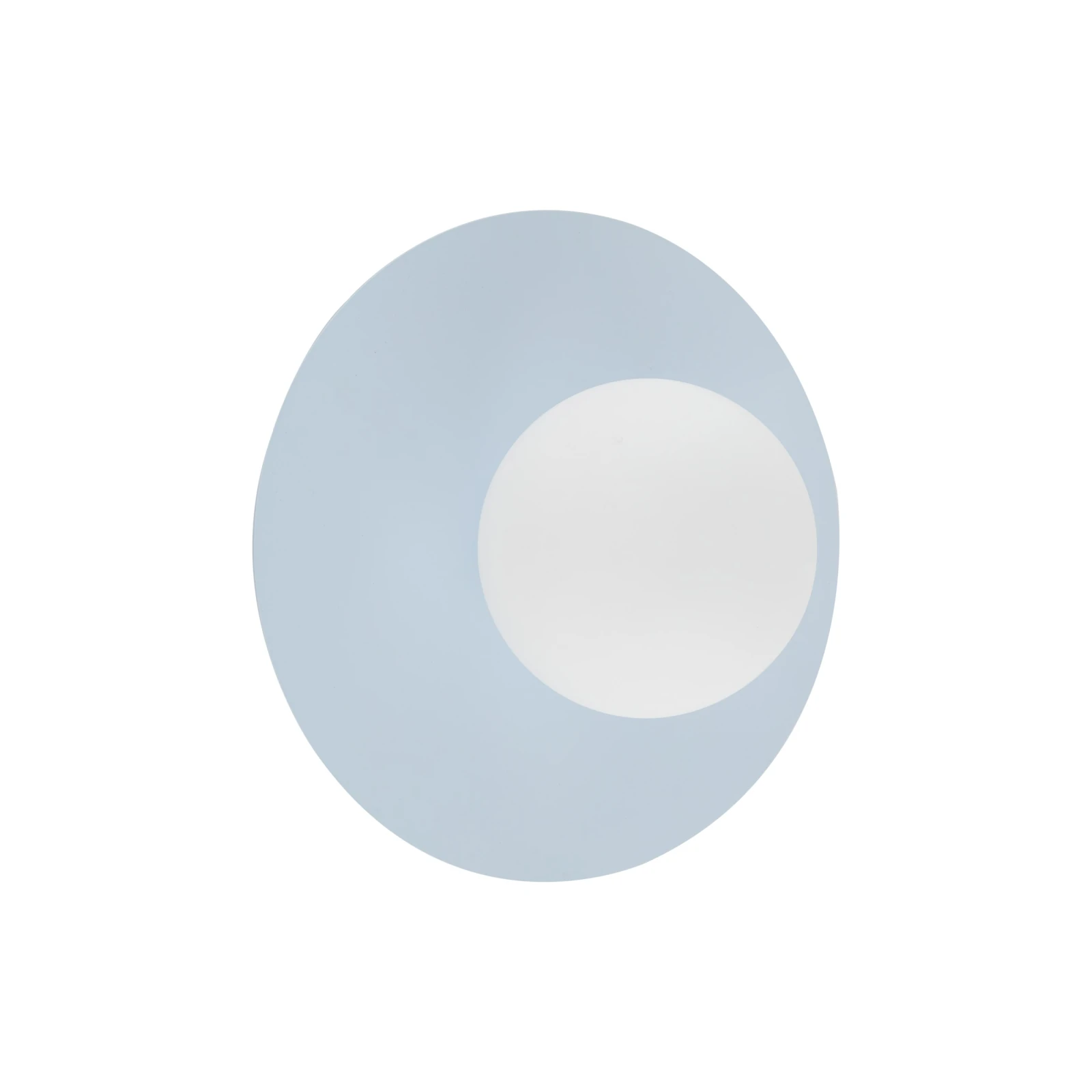 PIXI 8 W wall light – round, blue, opal glass shade