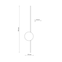 LED wall light 2W – linear black, 3000K accent - Image 6