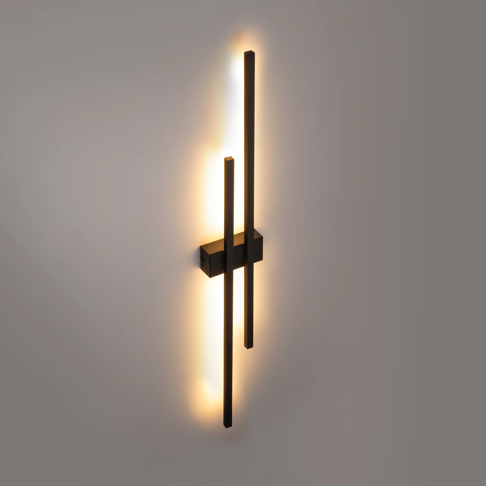 Wall light 4 W – linear, black, 2 LED strips