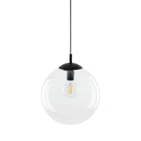 ESME 35 cm pendant light – spherical, transparent, glass shade - Image 5