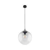 ESME 35 cm pendant light – spherical, transparent, glass shade - Image 8