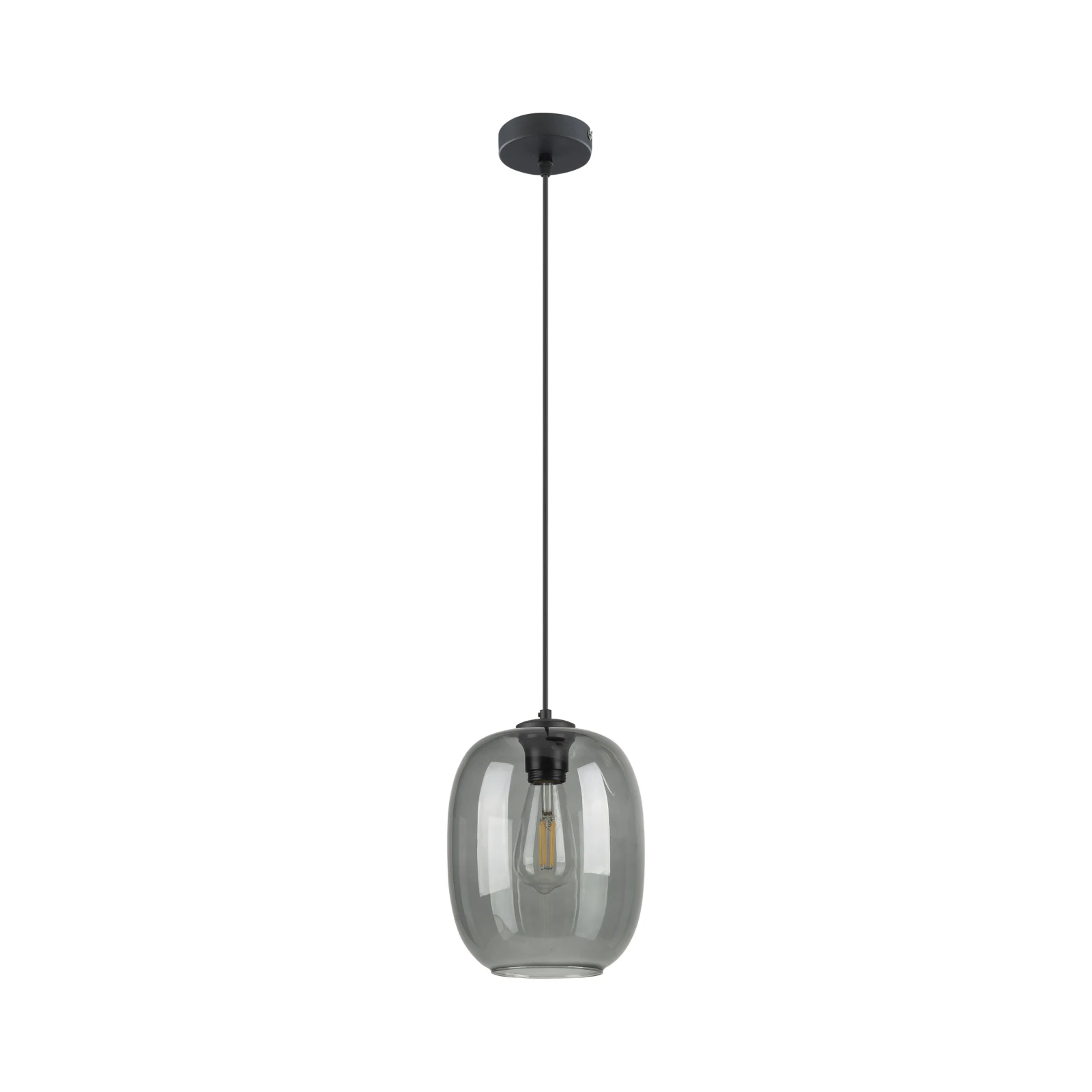 Pendant light ELIO 1 – graphite glass shade, E27