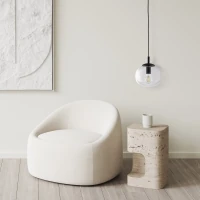 VIBE pendant light 1xE27 – transparent glass globe, black detail - Image 1