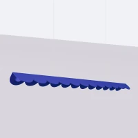 Pendant lamp 131 cm – scalloped linear, ultramarine, CRI98 - Image 3
