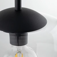 Pendant light 30 cm – transparent glass shade, black accent - Image 3