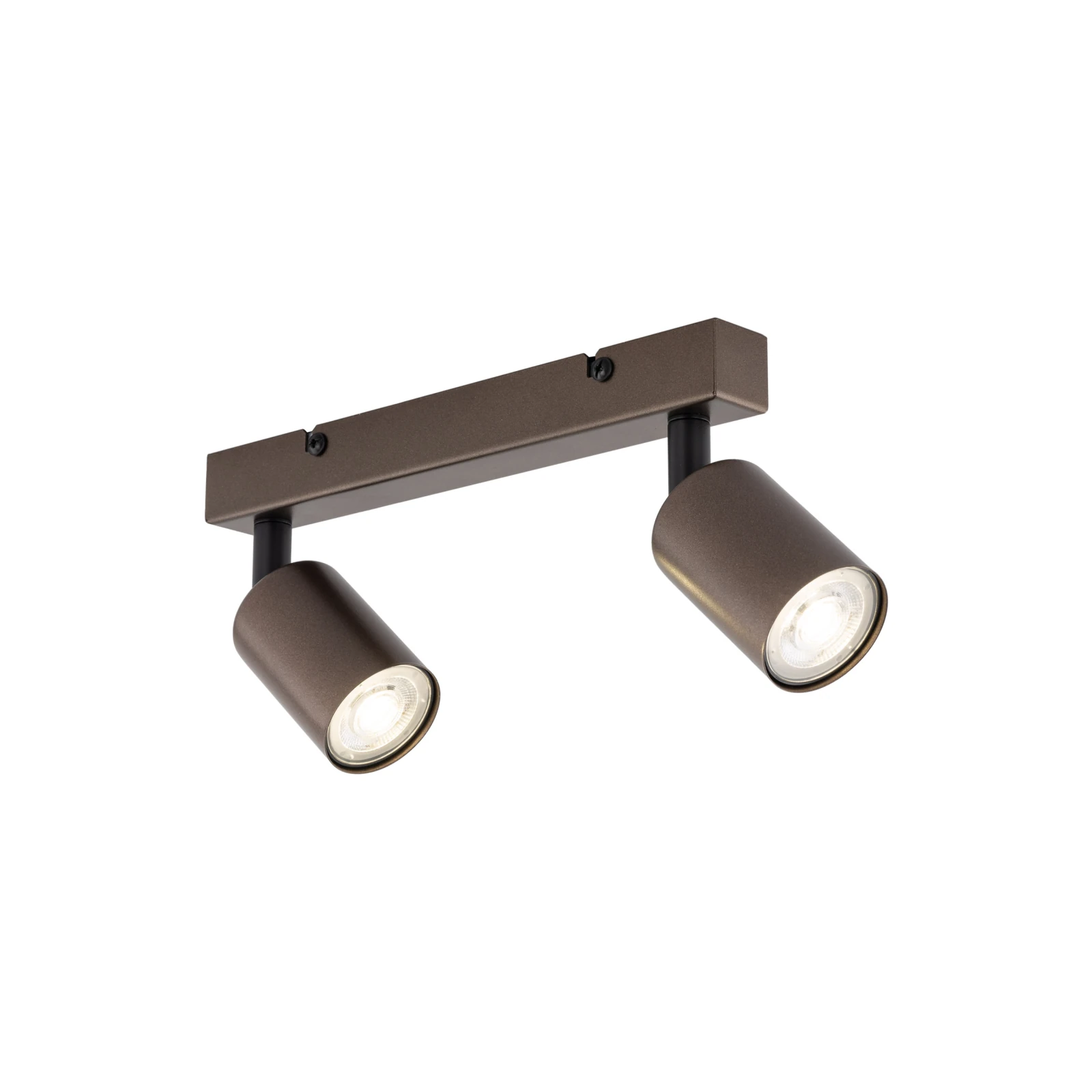 TOP ceiling light 2xGU10 – linear, brown, adjustable
