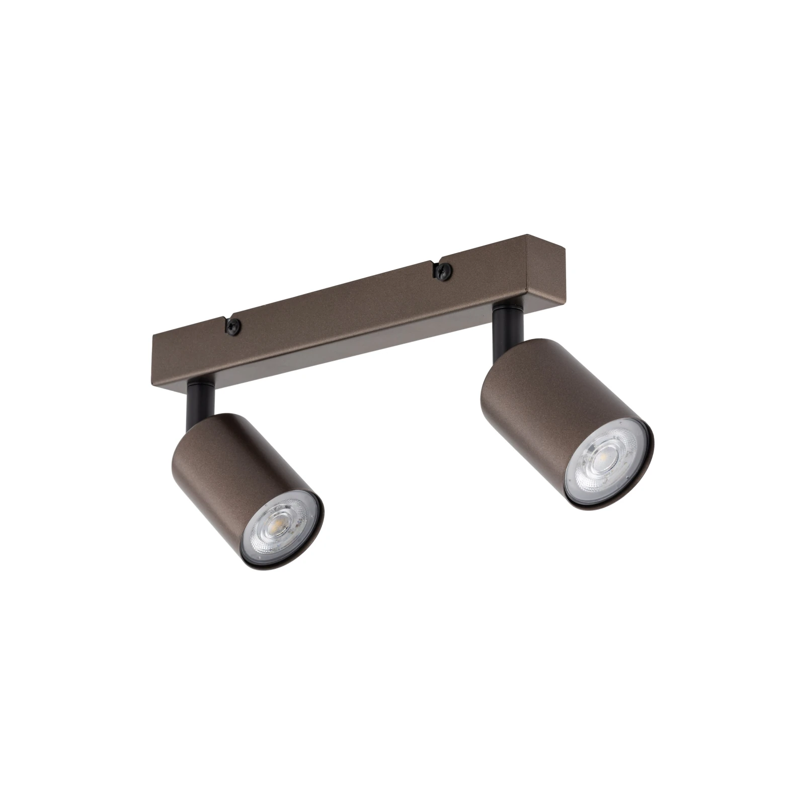 TOP ceiling light 2xGU10 – linear, brown, adjustable