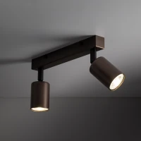 TOP ceiling light 2xGU10 – linear, brown, adjustable - Image 1