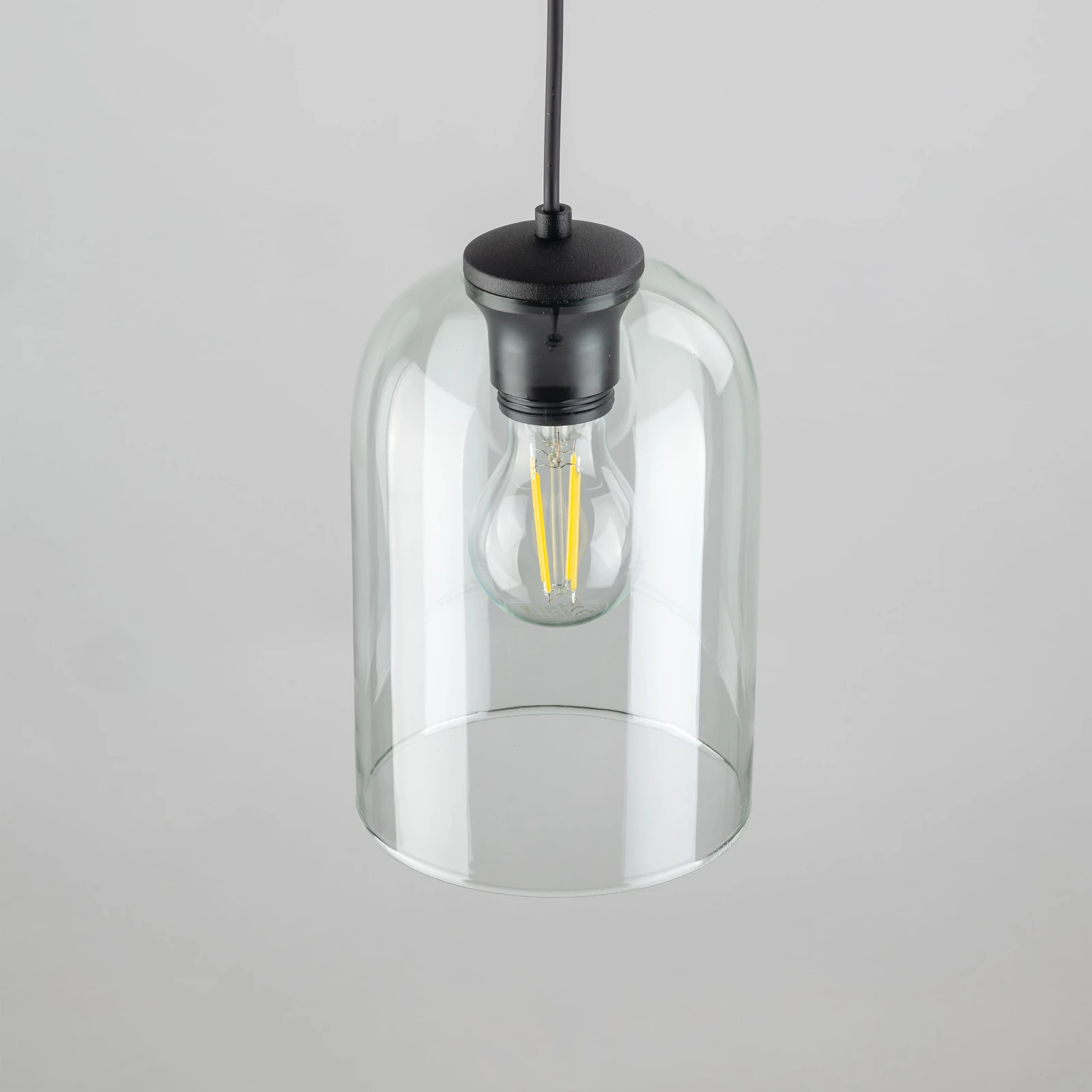 Molly 15 W pendant light – green glass shade, single E27