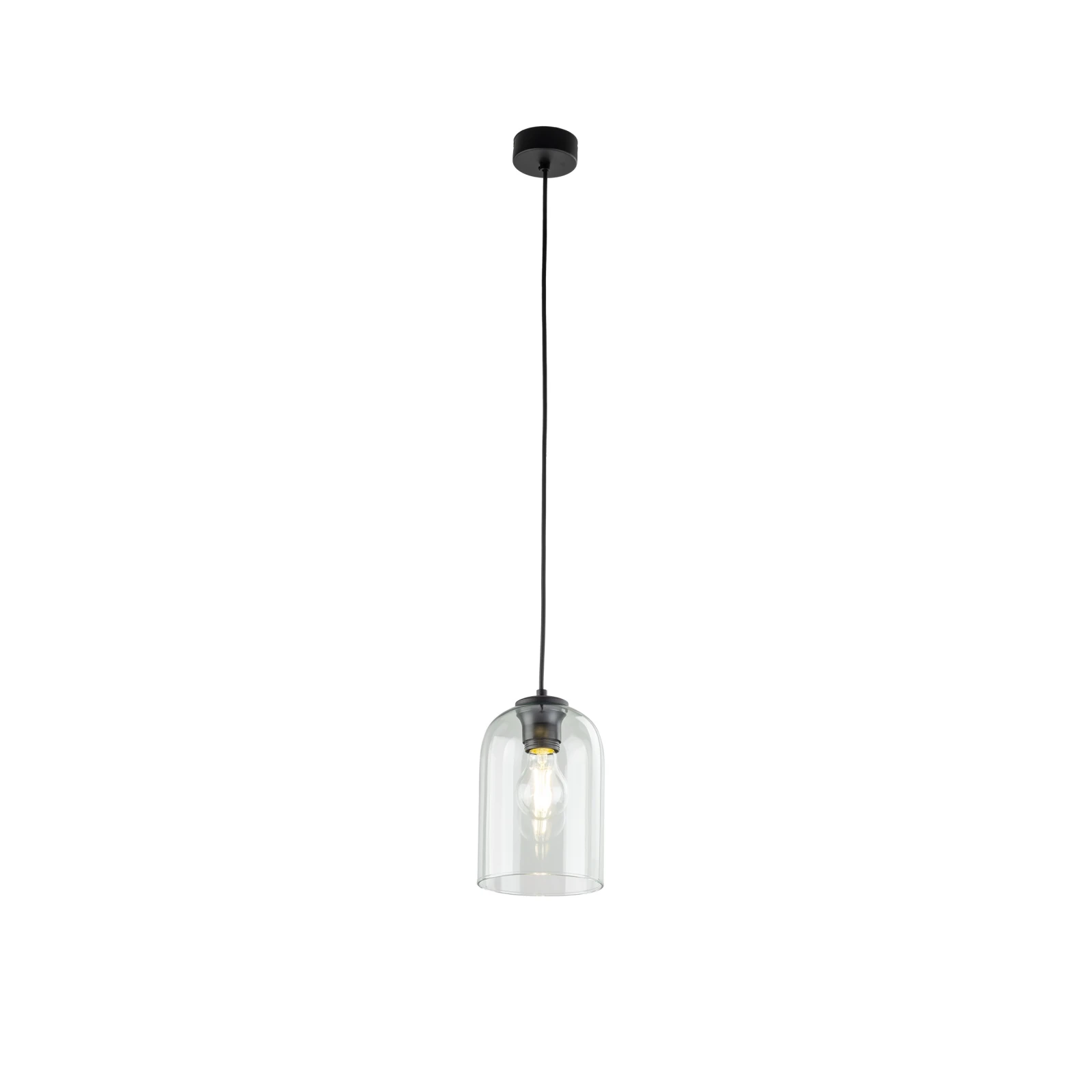 Molly 15 W pendant light – green glass shade, single E27