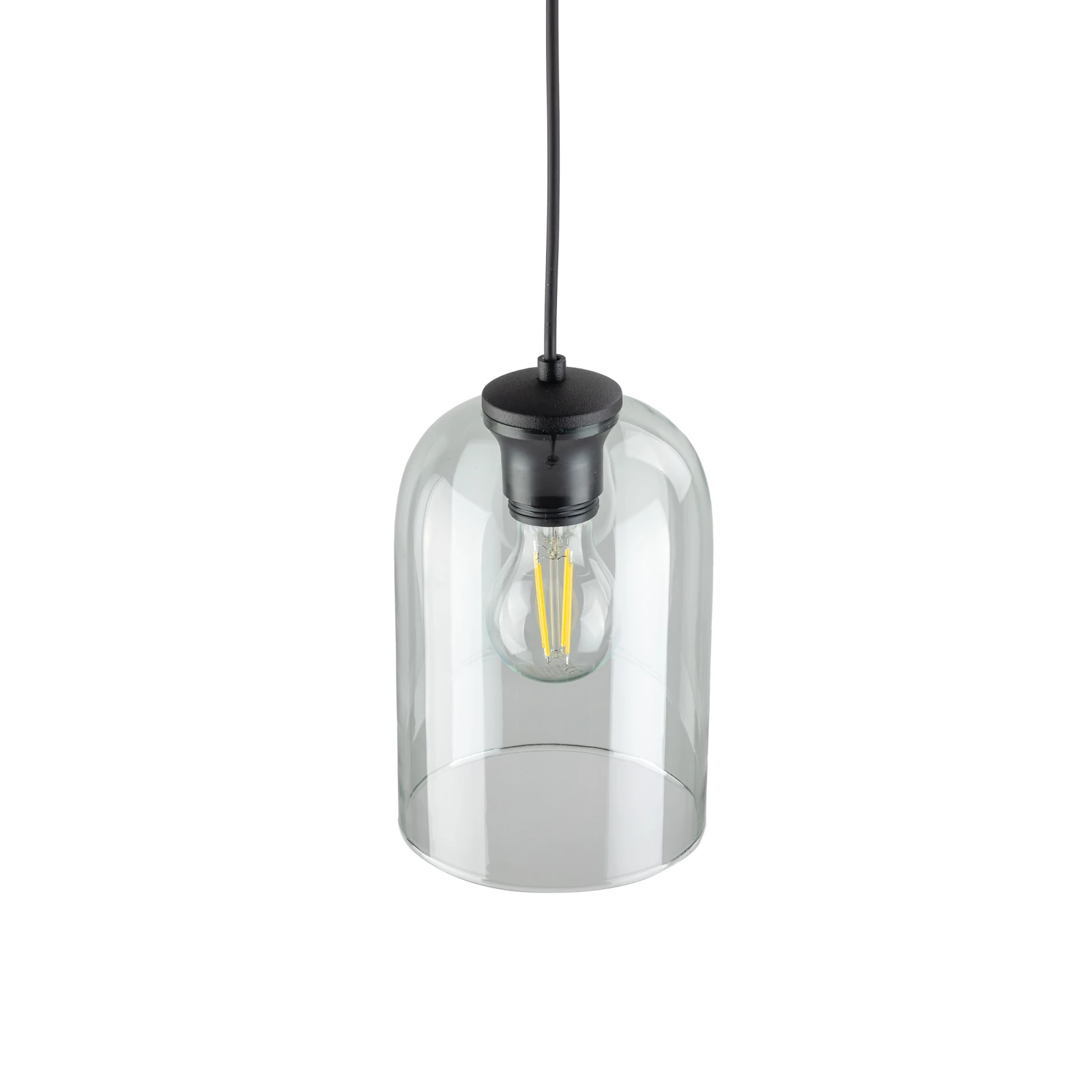 Molly 15 W pendant light – green glass shade, single E27