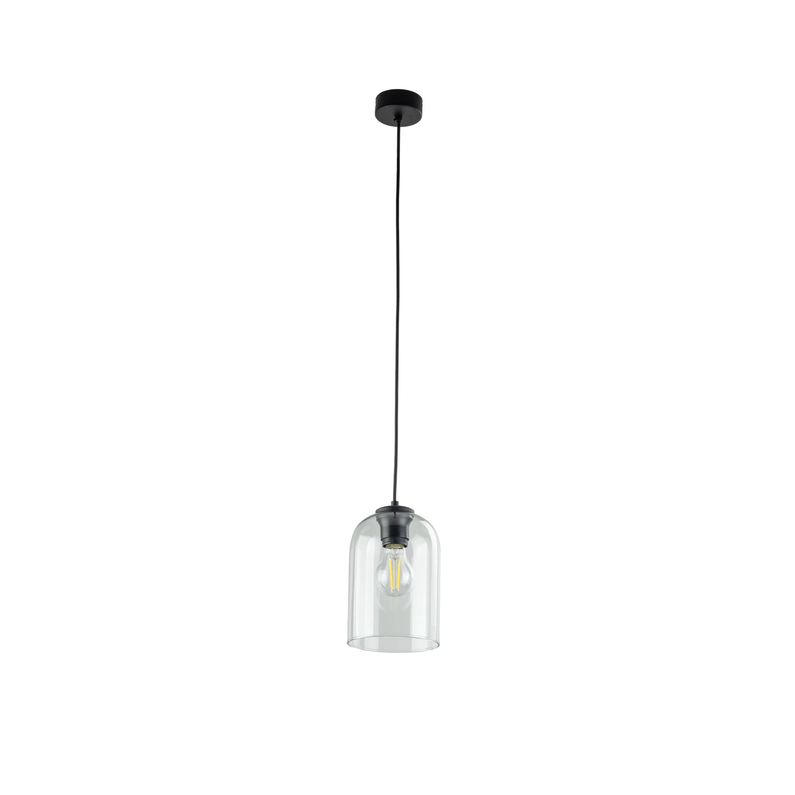 Molly 15 W pendant light – green glass shade, single E27