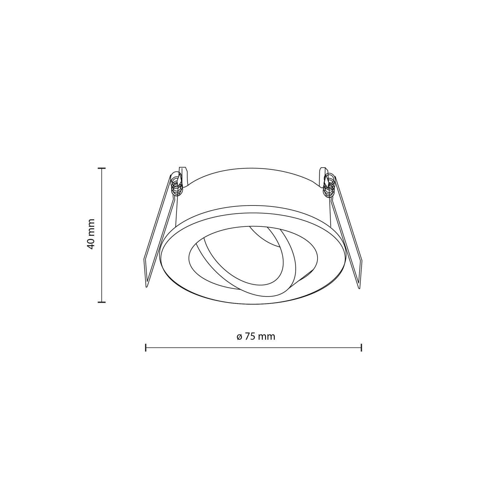 AURA GU10 ceiling light – white, IP65 rated